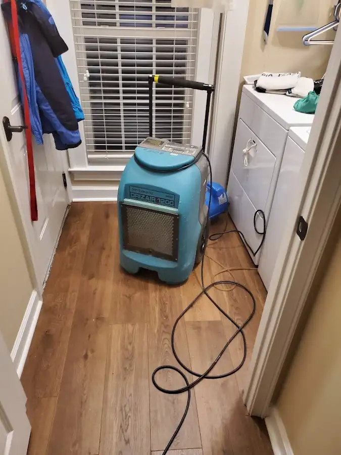 Commercial dehumidifier deployed for Flood Damage Cleanup in The Meadows